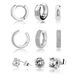 Hip Hop Earrings Mix And Match Combination Set Men And Women's Personalized Earrings Classic Versatile Ear Clip Jewelry_ipsvogv.com