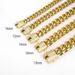 Fashion Men's Titanium Stainless Steel Cuban Chain Polished Micro Pave Diamond Hip Hop Bracelet_ipsvogv.com