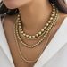 Jewelry Cyberpunk Style Multi-layer Round Layered With Exaggerated Personality Bead Collarbone Necklace_ipsvogv.com