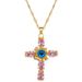 Steel 【 Titanium 】 Cross Shaped Eyes, Light Luxury Temperament, Gorgeous Full Diamond Necklace, Women's Versatile 【 】 Eyes, Temperament, Necklace,_ipsvogv.com