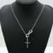 Neck Chain Hot Selling Simple Lucky Number 8-character Cross Short Necklace Jewelry_ipsvogv.com