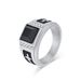 Diamond cross gem titanium steel ring men's personality retro hip hop trendy ring finger jewelry_ipsvogv.com