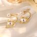 Bowknot Diamond Silver Needle Earrings Irregular Long Pearl Tassel Earrings Fashionable And Versatile New Jewelry_ipsvogv.com