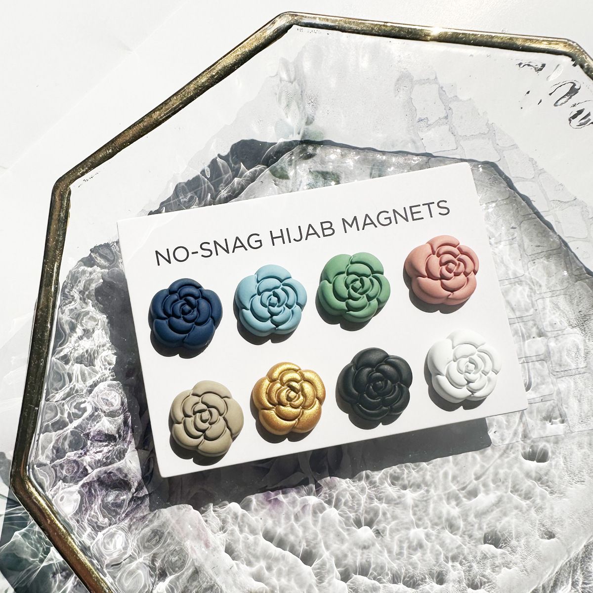 Muslim magnetic buckle camellia brooch headscarf scarf buckle collar clip anti exposure magnetic buckle_ipsvogv.com