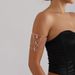 Punk Adjustable Metal Chain Open Arm Ring Female, Casual Beach Merry Su Arm Chain_ipsvogv.com