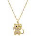 Cat 【 】 Tail Zircon Light Luxury Charm Gorgeous Full Diamond Necklace Women's Versatile Clavicle Titanium Steel Chain 【 】_ipsvogv.com