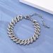 Diamond hip hop Cuban chain anklet jewelry hip hop style diamond single row diamond anklet Anklet_ipsvogv.com