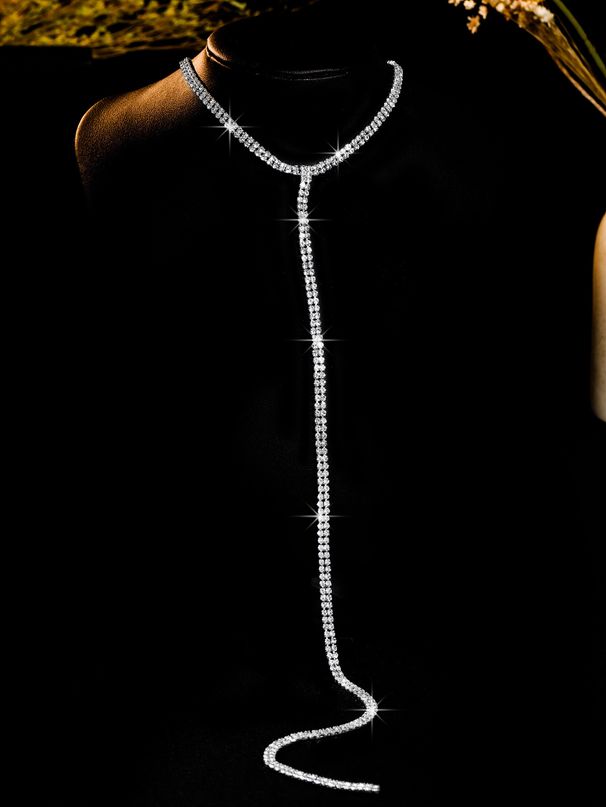 Necklace Alloy Jewelry Banquet Dress Chain Set, Fashionable And Versatile Bridal Accessories_ipsvogv.com