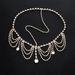 Exaggerated full diamond tassel water drop hair accessories bridal style forehead chain headband headband_ipsvogv.com