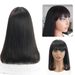 hot selling Glueless Straight Human Hair With Bangs Fringe Short Bob No Lace Full hine Made Cheap Black Wigs for Women Brazilian_ipsvogv.com