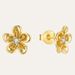 Two piece S925 sterling silver electroplated 14k gold peach blossom pendant necklace jewelry set_ipsvogv.com