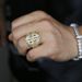 Men's Hip Hop Dollar Sign Ring - Geometric Design Cubic Zirconia Studded Brass Statement Ring Hip Hop Street Trend Men's Ring Ring_ipsvogv.com