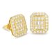 Men’s Jewelry Set Fashion Full Diamond Men's Hip Hop Earrings Micro Inlaid Zircon Trendy Geometric Earrings Hot Selling Ear Jewelry_ipsvogv.com