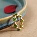 Ancient Gold Process S Simulation Hotan Jade Green Jasper Simple Opening Index Finger Ring Girl_ipsvogv.com