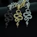 Renqing New Hot Selling 2025 Zodiac Alloy Pendant Full Diamond Spirit Snake Coiled Hip Hop Fashion Men's Necklace_ipsvogv.com
