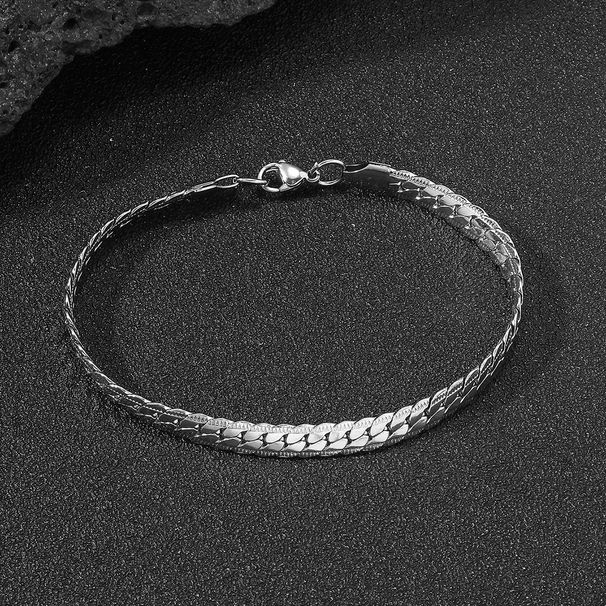 Bracelet Titanium Steel Men's Square Chain Fashion Men's Emperor Chain Gold Motorcycle Bracelet_ipsvogv.com