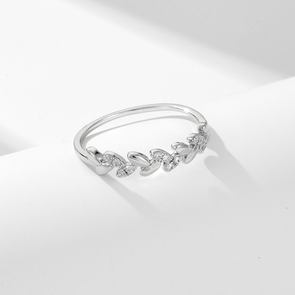 Women's Jewelry Light Luxury Niche Design Diamond Wheat Ear Sterling Silver Ring Cold Style High End Sense All Match Ring Bracelet_ipsvogv.com