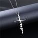 Kaiyi New Stainless Steel Hip Hop English Letter Cross Pendant Necklace_ipsvogv.com