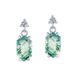 Natural Water Grass Agate Earrings S925 Silver Claw Inlaid Green Moss Earrings Retro Light Luxury Fashion_ipsvogv.com