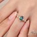 Yiwu Sanjie Jewelry New Women's Alloy Inlaid With Green Zircon Diamond Ring Trend_ipsvogv.com