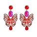 Exaggerated rhinestone butterfly earrings fashionable light luxury shining temperament earrings_ipsvogv.com