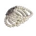Handmade Bridal Wedding Veil Accessories Pearl Bracelet With Rhinestones Women's Jewelry_ipsvogv.com