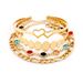 Personality Spiral Twist Metal Bracelet Simple Rhinestone Versatile Chain Bracelet Female Set_ipsvogv.com