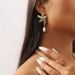 E12536 summer new alloy diamond studded starfish earrings, fashionable and cool ocean style pearl earrings_ipsvogv.com