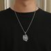 Retro Nordic style Viking wolf titanium steel necklace men's Viking text pendant personalized accessories_ipsvogv.com