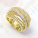 Cao Shi's New Trendy Multi-layer Cross With Lines Women, Micro Inlaid Zircon Engagement Gift, Fashionable Ring For Women_ipsvogv.com