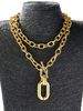 Jewelry Trend, Personality, Aluminum Chain, Multi-layer Ne, Women's Fashion, Geometric Metal Buckle, Collarbone_ipsvogv.com
