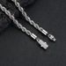 Diamond Buckle 6Mm Stainless Steel Chain Twist Chain Men And Women Necklace Hip Hop Jewelry Titanium Steel Necklace_ipsvogv.com