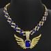 Colorful Blue And White Diamond Wings Pendant Personalized Creative Hiphop Cuban Chain Necklace Jewelry_ipsvogv.com