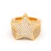 Men's Jewelry Star Ring Hip Hop Style Cubic Zirconia Micro Paved Five Point Star Ring For Men In Gold Silver Rose Gold Available In Sizes 6 To 12_ipsvogv.com