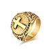 Retro stainless steel cross ring men's personality daily wear hand accessories_ipsvogv.com