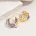 Women's niche fashion style inlaid purple zircon with geometric spherical design, high-end earrings and accessories_ipsvogv.com