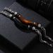 Natural For Men Trendy Fashion Personality Cool Titanium Steel Chain Spliced Tiger Eye Stone Men's Bracelet_ipsvogv.com