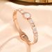 Geometric Circle Letter Titanium Steel Bracelet For Women, Simple, Fashionable, Versatile, Personalized, Trendy,_ipsvogv.com