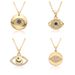 Devil's Eye Pendant Necklace - Micro Inlaid Zircon Geometric Design, Fashionable Clavicle Chain For Women, All-Match Statement Jewelry_ipsvogv.com
