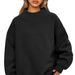 Women's sweatshirt long sleeve turtleneck pullover sweatshirt casual sweatshirt fleece top_ipsvogv.com