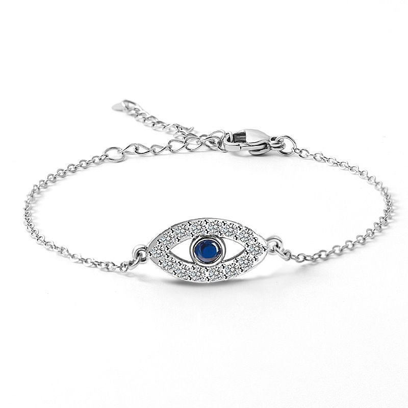 New Minimalist Women's Fashionable Devil's Eye Crystal Bracelet, Dark Personality Eye Shaped Accessory_ipsvogv.com