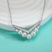 Silver Mosan Josephine Same Necklace Female Egret V Shaped Crown Pearl Clavicle Necklace Light Luxury Exquisite Niche Trend_ipsvogv.com