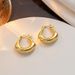 Wind geometric shape gold circle temperament earrings for women 2023 niche new copper plated earrings_ipsvogv.com