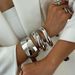 Fashion Ins Metal Smooth Wide Personalized Geometric Thread Spring Buckle Bracelet_ipsvogv.com