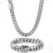 Men's Jewelry Stainless Steel Cuban Chain Dragon Head Buckle Round Grinding Encryption Stainless Steel Necklace Personality All Match Accessories_ipsvogv.com