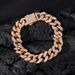 Hip Hop 13mm Spring Clasp Cuban Bracelet Alloy Full Diamond Thick Style Unisex Jewelry_ipsvogv.com