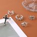 New Personalized Love Five Pointed Star Chain Butterfly Hollow 5-piece Set Ring_ipsvogv.com