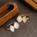 Ins Style Exquisite Diamond Inlaid Mother Of Pearl Bow Ring With Open Mouth, Adjustable Chubby Hand, Simple And High-end_ipsvogv.com