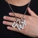 Men's Jewelry S925 Silver Inlaid Moissanite Pendant Solid 26 Letters Pendant Trend Hip Hop Accessories_ipsvogv.com