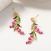 Vintage Lily Of The Valley Oil Drop Earrings Inlaid With Zircon Earrings New Summer Versatile Earrings Female Tassel Earrings_ipsvogv.com